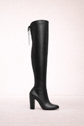 Bota venecia negro tipo piel sintético