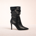 Botin ale negro tipo piel sintetico