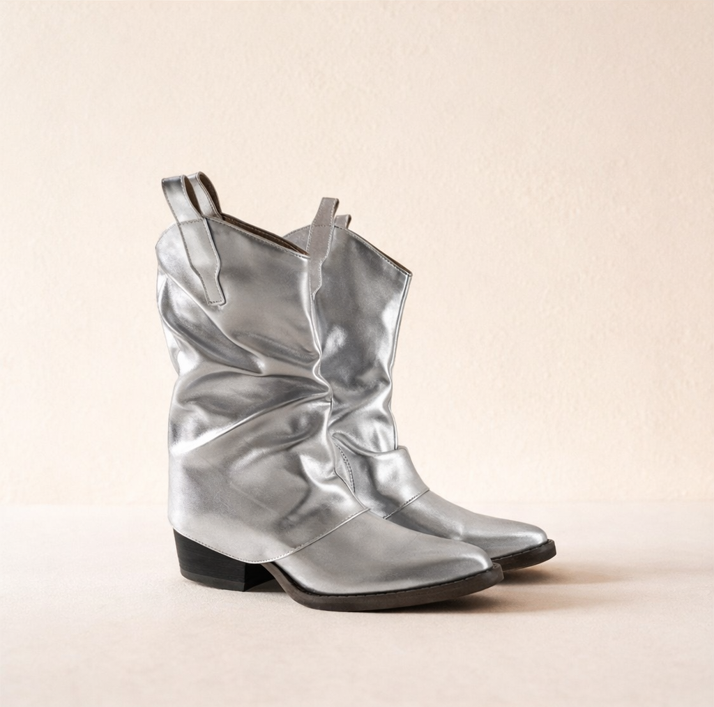 Botin vaquero Camila plata