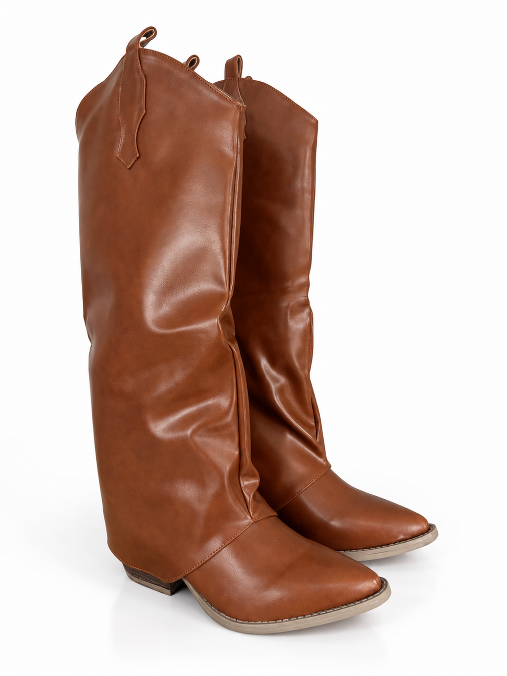 Bota vaquera Pris camel tipo piel
