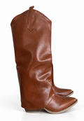 Bota vaquera Pris camel tipo piel
