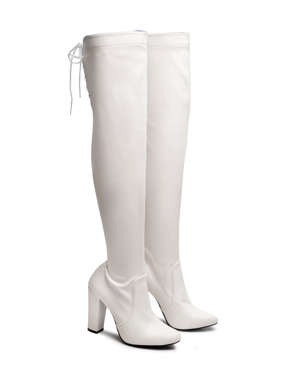 Bota venecia blanco tipo piel sintético