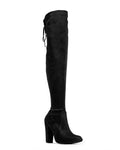 Bota venecia negro tipo gamuza sintético