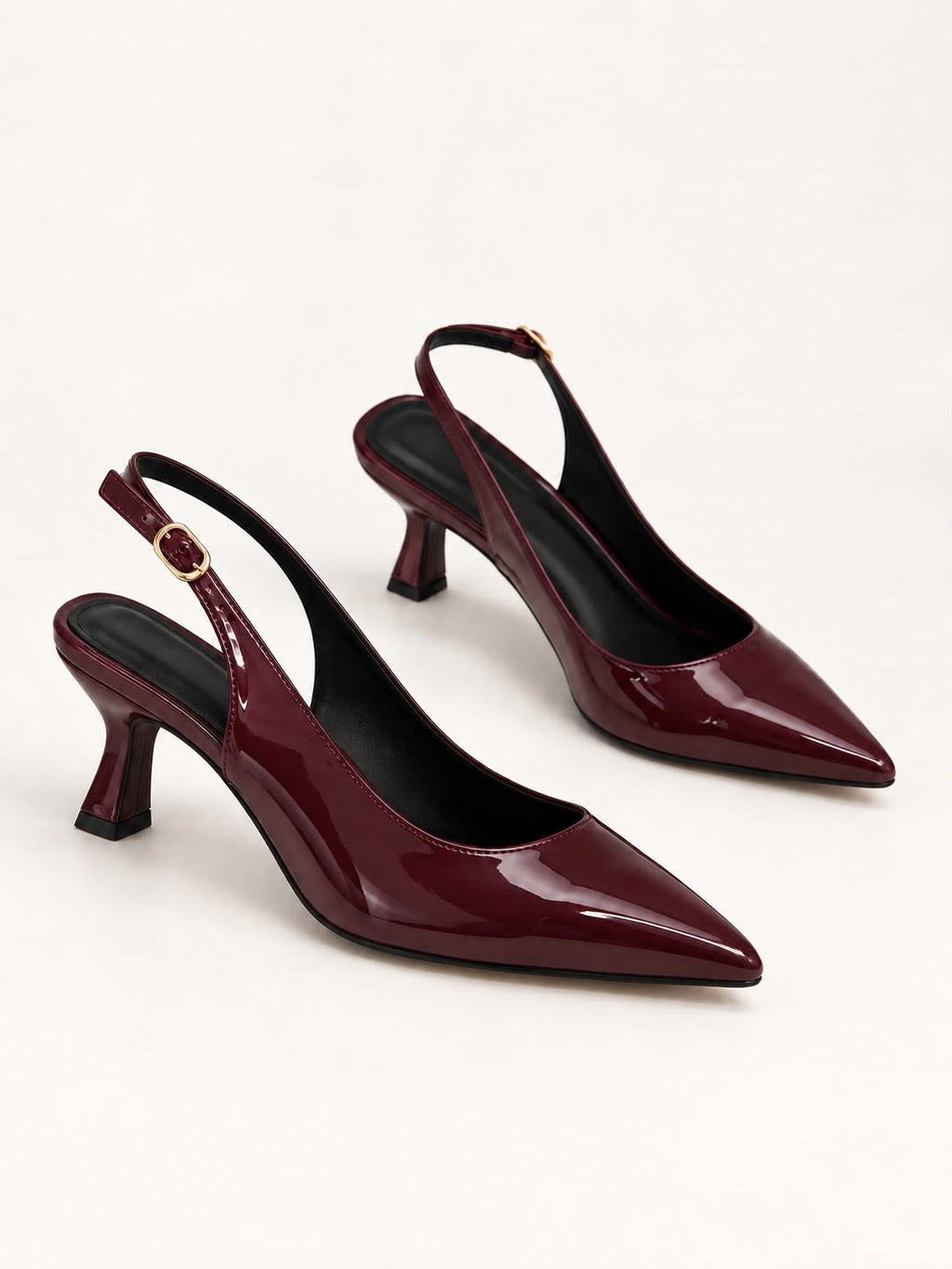 Zapatilla Julia vino tipo charol