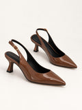 Zapatilla Julia cafe tipo charol